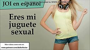 Maid obeys orders and follows jerk off instructions as her toy