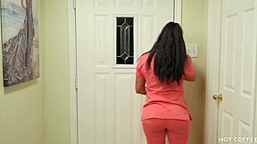 Big ass latina nurse gets home to a good fucking after a long shift at the hospital