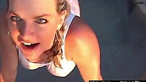 vicky vette loves fucking and sucking rokks cock outside