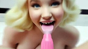 girl performs cute fellatio