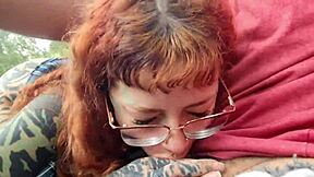 Sexo Oral no Carro do Pai with Big Pussy Lips and Cumshot