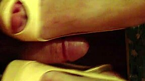 Amateur delivers handjob, footjob, shoejob