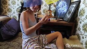 Rosie Budd's Intense Pussy Workout Involves Yanking, Fingering Clit, and Reaching Climax