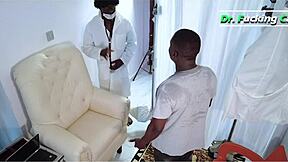 Hey, this amateur teen sucks the doctor's cock right in the hospital, getting licked and creampied by him too.