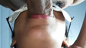 my tight throat takes his cock