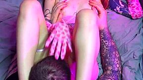 Valentines Day Pussy Licking with Cute European Skinny Small Tits Orgasm