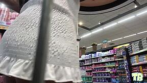 Oral Sex on Married Latina in Public Depot