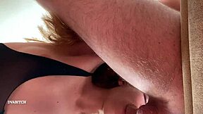 Enjoying the cute babe sucking dick, mouth fucked to oral creampie 😍