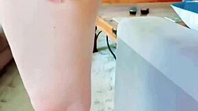 Close-Up View of Mature Woman Spreading Her Pussy