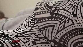 Slim asian babe gives blowjob for pov cumshot