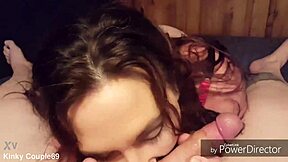 Couple enjoys homemade deepthroat session