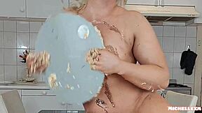 i sat on the birthday cake and got all messy with whipped cream