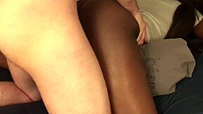 white guy rubs black teen 18+ booty and gets fucked from behind