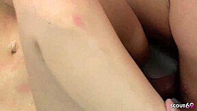 Skinny Japanese masseuse with small tits gets uncensored creampie at the parlour.