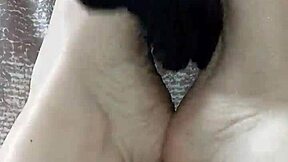 Gretala Rubs Thong on Her Bare Feet in Sensual Display