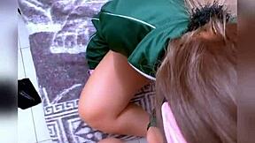 She Looks Innocent In Class But Swallows Cock In Bed