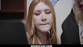 Perverted Boss Dominates All Female Employees Including Momslave