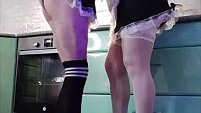 Milf says, 'I fucked him in maid costume'