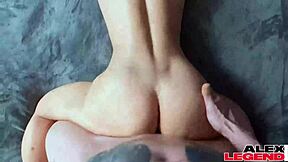 Sexy body vixen Crystal Rush is riding a huge rocket so hard!