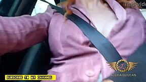 A crossdressing individual enjoys a pleasant interaction with an uber ride