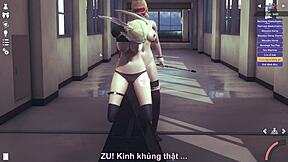 Vietnamese woman enjoys a peaceful cultural moment.