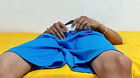 Masturbating a Large Penis in Close-Up