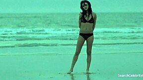 Mila Kunis participates in the kissing and licking scene in Moving McAllister