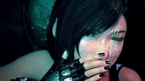 Brunette With Nice Tits Takes Massive Cumshot