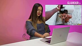 nyusha watches and reacts to various porn clips in her own unique way