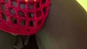 Easy squirting ebony amateur solo with quick cum then dildo