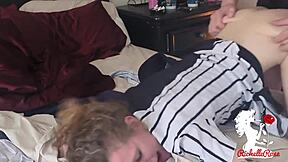 blonde milf creampie before the big game part 2