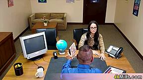 hey, geeky asian secretary gives pro head for promotion