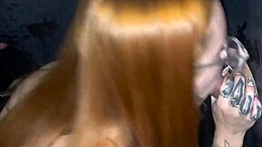 Redhead Friend Sucks At Glory Hole While Cuckold Films