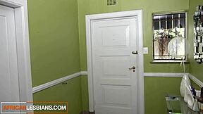 Black Hottie Oils Big Tits for Lesbian Fingering and Licking