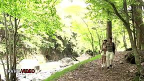 Outdoor Amateur Blowjob Turns Cumshot Adventure