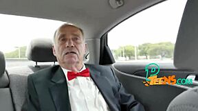 Grandpa skillfully uses his old tool with experience.