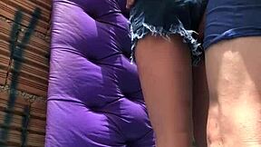 Married woman gets anal fucked with sex toy in favela