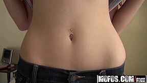 Redhead comes twice in solo masturbation