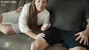 Mommy and Stepson Swap Cum on Couch