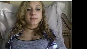 Cute teen exposes perfect tits and masturbates with dildo