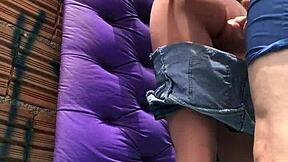 Married woman gets anal fucked with sex toy in favela