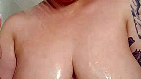 i enjoy my big boobs in the shower