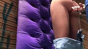 Married woman gets anal fucked with sex toy in favela