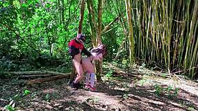 I skipped school on a field trip to suck my teacher's big cock in the forest