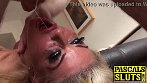 busty babe says, 'ride my pussy hard before creampie'