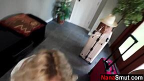 step grandmother blows step grandson to make him happy