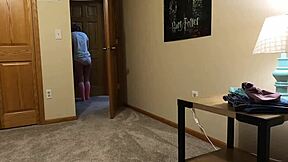 stepdaughter sneaks into stepfather's bedroom and fucks him hard