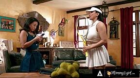 kimmy kimm's emotional crush on stepmom romi rain during tennis lessons