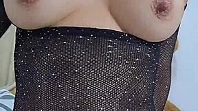 Colombian Latina Solo Masturbation with Dildo Fingering Insertion and Squirting