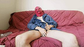 Amateur Ends Masturbation With Cum On Sofa